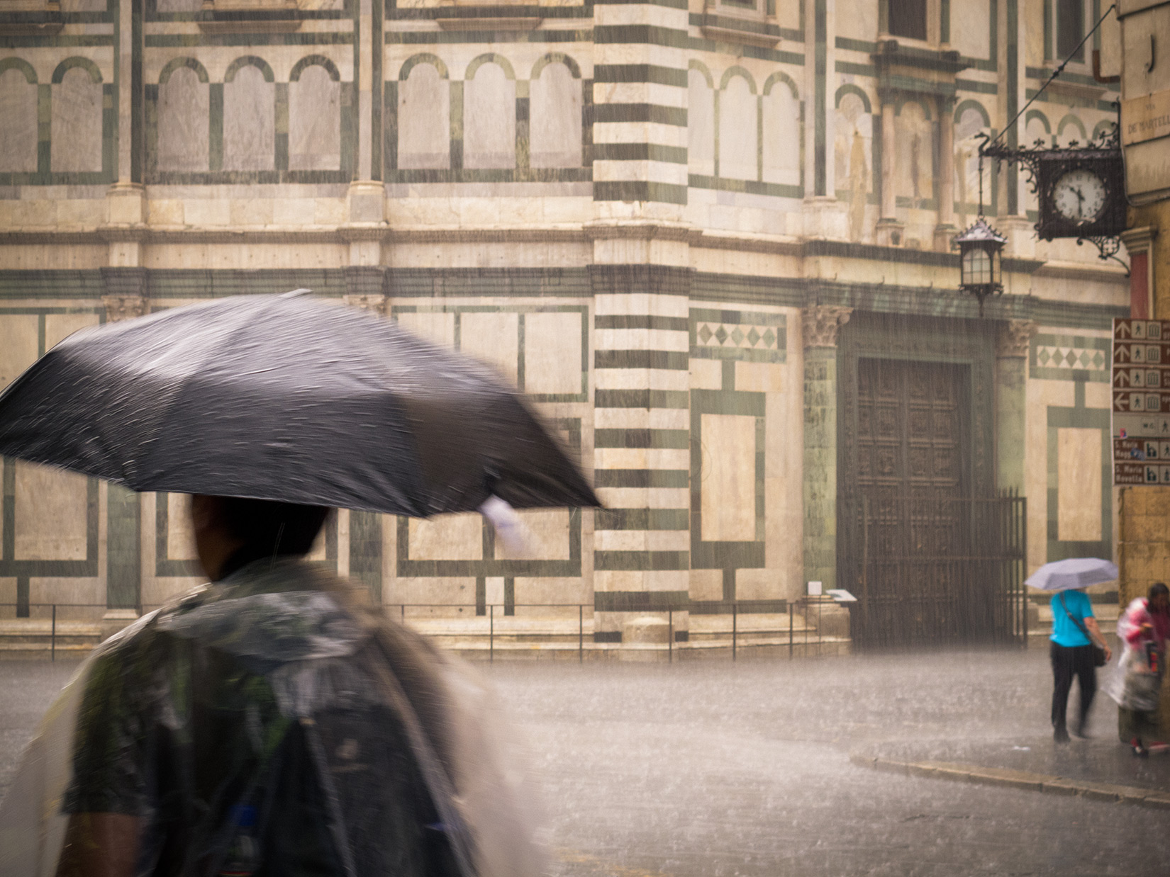 Firenze under an heavy rainstorm